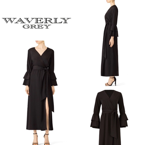 Waverly Grey Dresses & Skirts - Waverly Grey Darcie Black Flared Sleeve Dress NWT